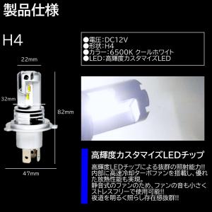 7500LM 爆光LED H4 HiLo LE...の詳細画像1