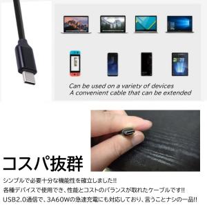 Type-c 延長ケーブル 長さ 1m 3A ...の詳細画像2