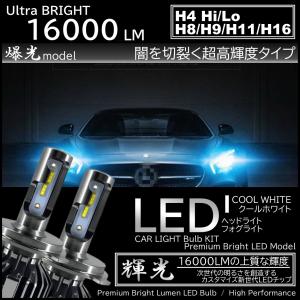 爆光 LED 16000LM H4/H8/H9/H11/H16 LEDヘッドライト フォグランプ 高品質 CSPチップ LEDフォグ IP67防水 フォグ