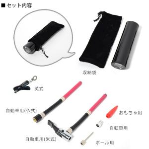 電動 空気入れ LEDライト 黒 ブラック 自...の詳細画像4