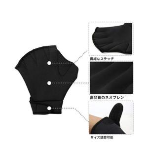 水泳用 水かき グローブ【SBR素材】黒赤青 ...の詳細画像1