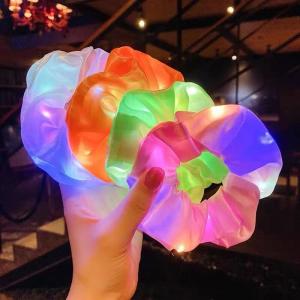 光るシュシュ 2つセット LED 9色 かわい...の詳細画像1