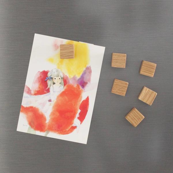 森のかけらマグネット【オーク】木のマグネット 磁石 木製 おしゃれ インテリア 冷蔵庫 便利