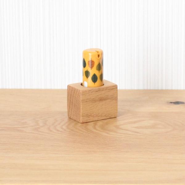 無垢のシンプル印鑑スタンド【オーク】シャチハタ キャップレス9対応 スティックノリ 印鑑立て シャチ...