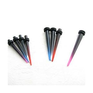 ボディピアス スター 星柄  カラー アクリルストレッチスティック 拡張用 ６G ４G ２G ass...