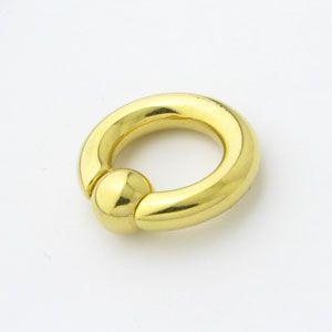 ボディピアス ゴールドカラー ４ゲージ（Ｇ） キャプティブビーズリング スプリングタイプ bcr-g...