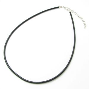 ネックレス チョーカー アジャスター付き ラバー製　チョーカー(黒)