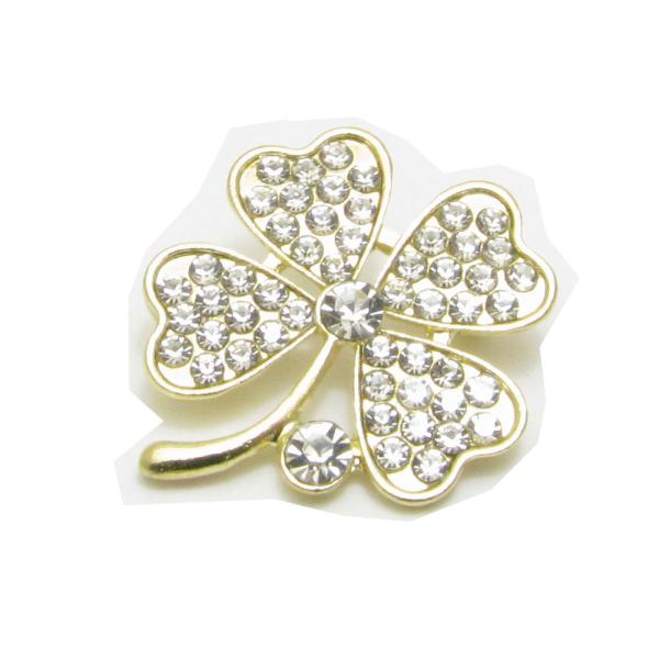 ブローチ 四つ葉 クローバー レディース ピン ラペルピン メンズ ラインストーン 結婚式 CHS1...