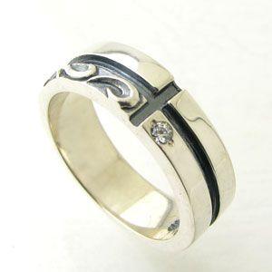 指輪 メンズ DAｇDART 誕生石 ハート 唐草 シルバー リング DR-297