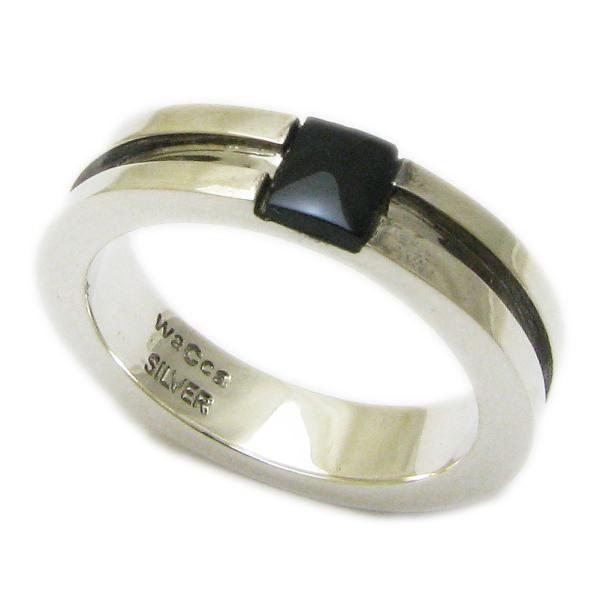 指輪 メンズ レディース シルバー リング オニキス ライン エタニティ ブラックカラー JR018