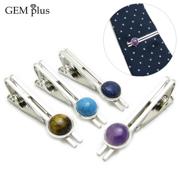 タイピン メンズ  天然石 ネクタイピン シンプル アメジスト ターコイズ ラピスラズリ タイガーア...