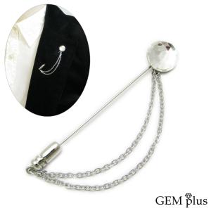 ピンブローチ ラペルピン メンズ シンプル スワロフスキー