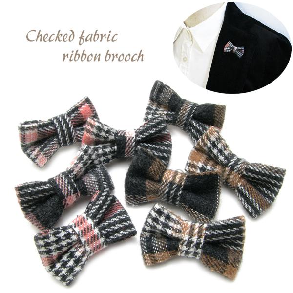 ブローチ メンズ ピンブローチ チェック 蝶ネクタイ リボン ラペルピン レディース 結婚式 JS1...