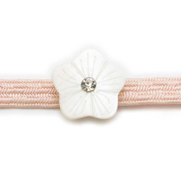 帯留め 花 シェル 貝 着物アクセサリー 和小物 ラインストーン 小さい 天然素材 フラワー 浴衣 ...