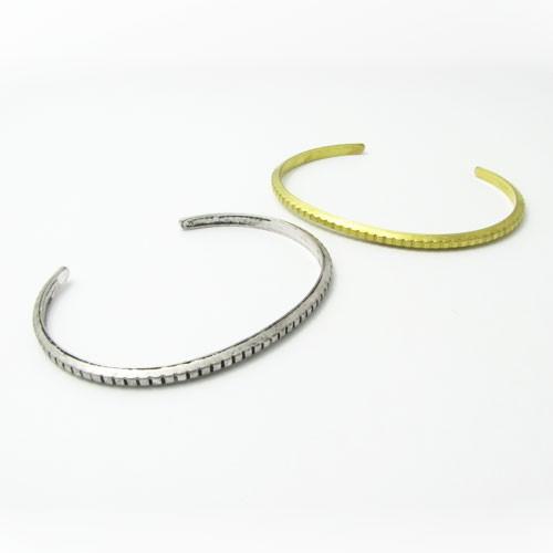 ブレスレット バングル 真鍮 アンティーク風 シンプル ライン KB35003