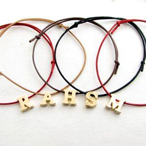 TJBB バンダナ チャーム付きブレスレット ブレスレット ブレスレット イニシャルチャーム付き カラフル＆ポップな紐