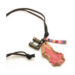 ネックレス ペンダント 望遠鏡 ピサの斜塔 レザーネックレス kn21026