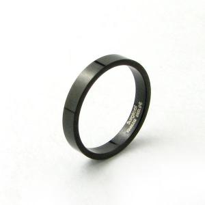 指輪 細身でシンプル ブラックカラーのステンレスリングKR305｜miles
