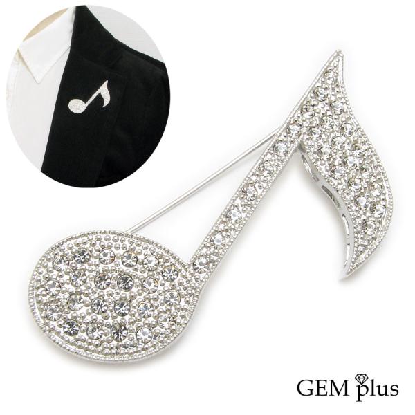 ブローチ ラペルピン 音符 レディース 音楽 ミュージック ピンブローチ 8分音符 タックピン 結婚...