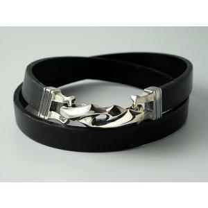 MILES DAgDART マイルズ ダグダート〔Grow〕ブラックレザーブレス（革ブレス）M019...