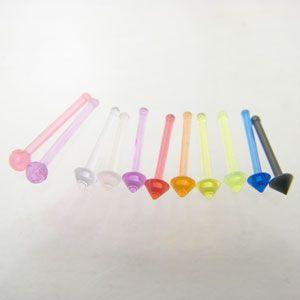 ボディピアス アクリル製カラフル鼻ピアス np-ac