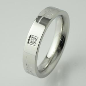 指輪 リング ステンレス Steel Adamas ダイヤモンド シンプル 唐草 PSTR5