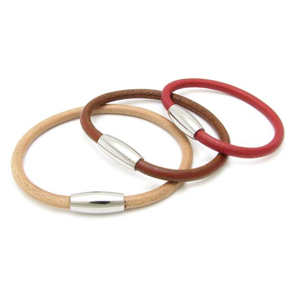 ブレスレット メンズ レディース レザー ステンレス close to me st シンプル マグネ...