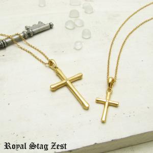 ペアネックレス シルバー K23RGP ゴールド RoyalStag ZEST クロス ダイヤモンド SN26-001002｜miles