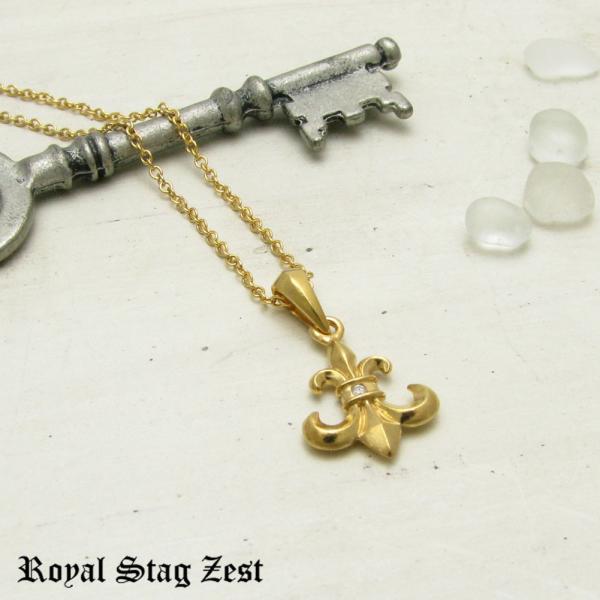 ネックレス メンズ シルバー K23RGP ゴールド RoyalStag ZEST 百合の紋章 フル...