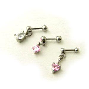 ボディピアス スクウェア系CZ乙女カラーボディピアスstb-c10