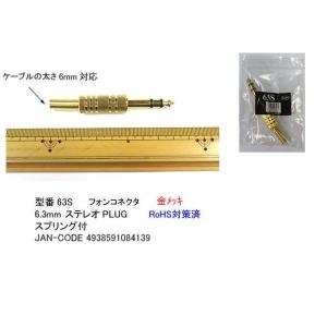 6.3mmφステレオプラグ(加工用)(6A-63S)