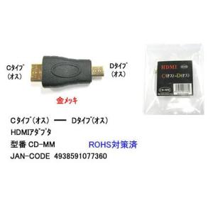 HDMI Cタイプ オス → HDMI Dタイプ オス 変換アダプタ DA-CD-MM