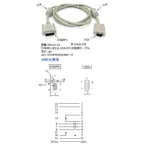 DVI 29Pin DVI-I Dual Link ⇔ VGA変換ケーブル 1.8m DV-29VGA-18｜milford
