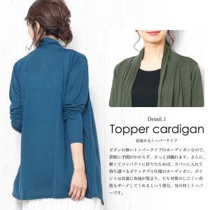 レディース カーディガン トップス UVトッパ...の詳細画像3