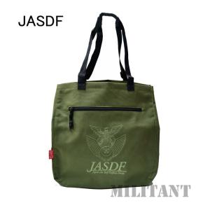 航空自衛隊徽章刺繍入り トートバッグ 空自マーク入 OD/オリーブ｜militantonline