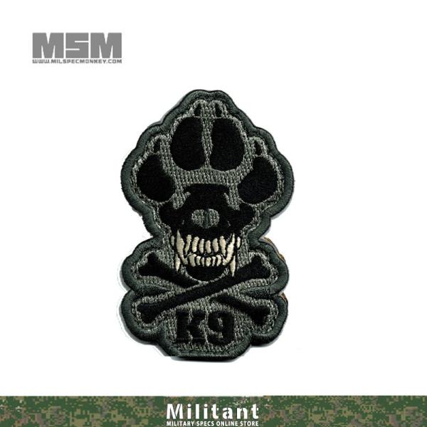 （ネコポス対応）MILSPEC MONKEYパッチ K9 （刺繍）  ACU