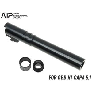 AIP マルイ ハイキャパ5.1対応 14逆ネジ付 SVステンレス BKスチール