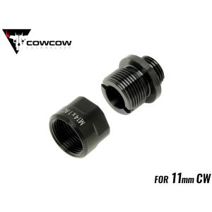 CCT-TMHC-018　COWCOW TECHNOLOGY A01 サイレンサーアダプター TiALN ブラック (11mm正ネジ→14mm逆ネジ♂)｜militarybase