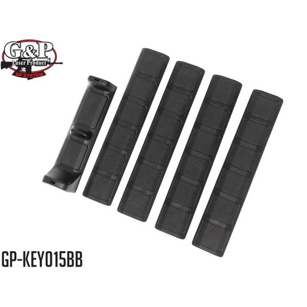 GP-KEY015BB　G&amp;P KEYMOD レールパネル &amp; ハンドストップセット Bタイプ/BK
