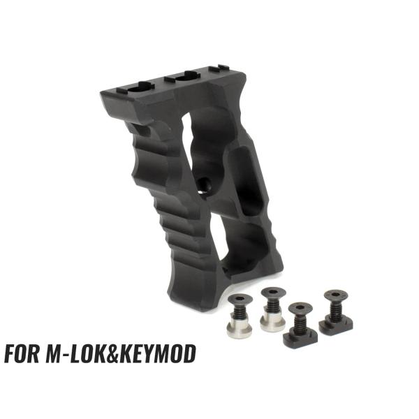 H2042B　TD CNC HALO ミニバーティカルグリップ KeyMod &amp; M-LOK BK