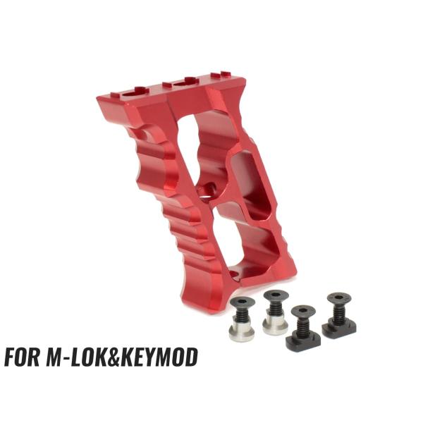 H2042R　TD CNC HALO ミニバーティカルグリップ KeyMod &amp; M-LOK RED