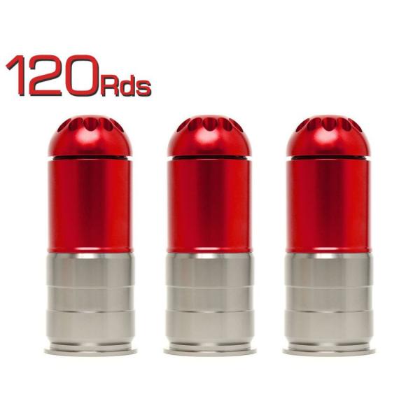 H8913R120-3P　MILITARY-BASE(ミリタリーベース) フルメタル40mm ガスグ...