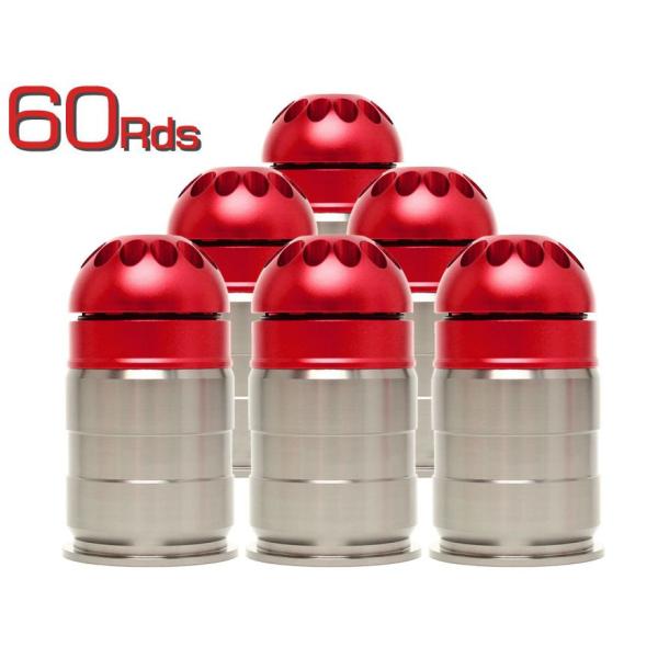 H8913R60-6P　MILITARY-BASE(ミリタリーベース) フルメタル40mm ガスグレ...
