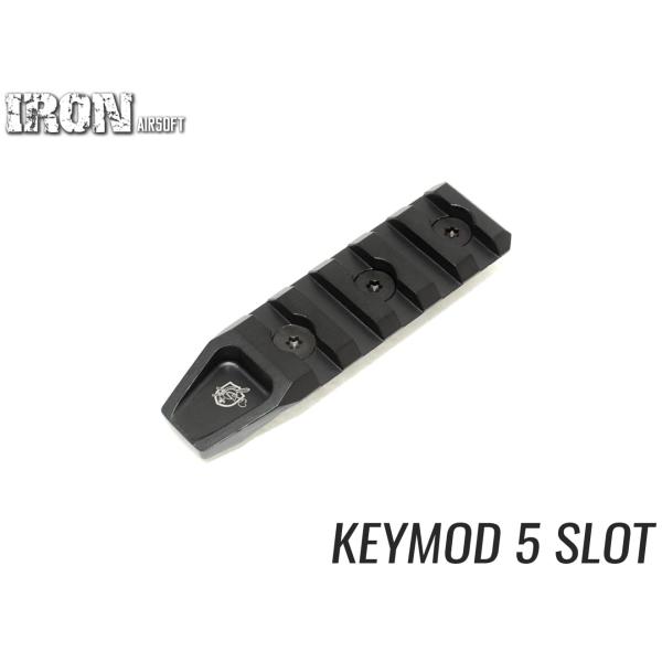 IRO-1309L　IRON AIRSOFT KACスタイル KEYMOD 5スロット レールセクシ...