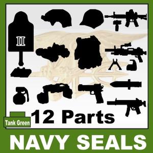 AFM NAVY SEALsII 12パーツセット/タンクグリーン ネイビーシールズ装備+ガンセット/アメリカ海軍特殊部隊/フィグ