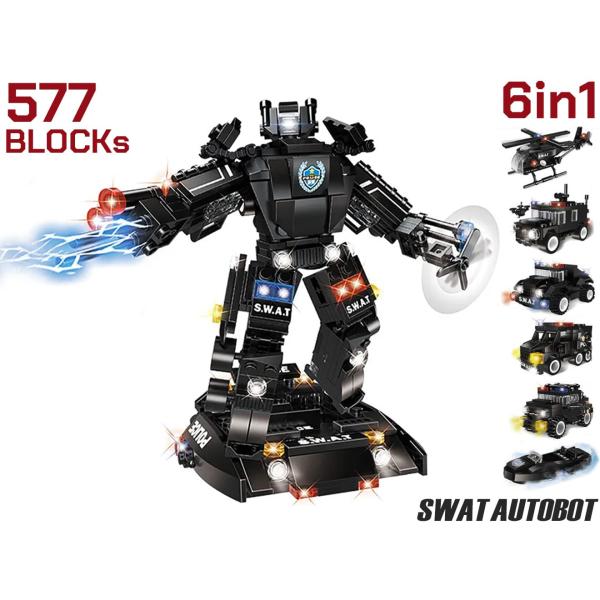 M0015S　AFM SWAT シリーズ 6in1オートボット 577Blocks