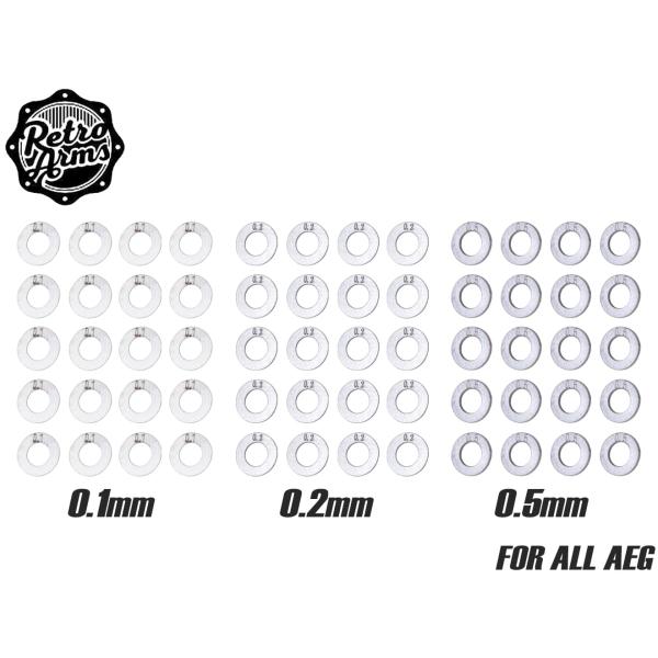 RA-AE-171　RETRO ARMS INOX シムセット Φ3mm用(0.1*20/0.2*2...
