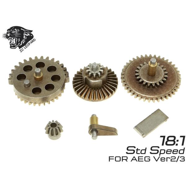 ZC-GEAR-019　ZC LEOPARD AEG 18：1 焼結スチールギア 6点セット