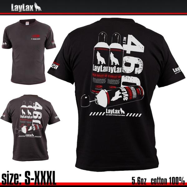 ライラクス LayLax ハイバレットガス Tシャツ BK Sサイズ