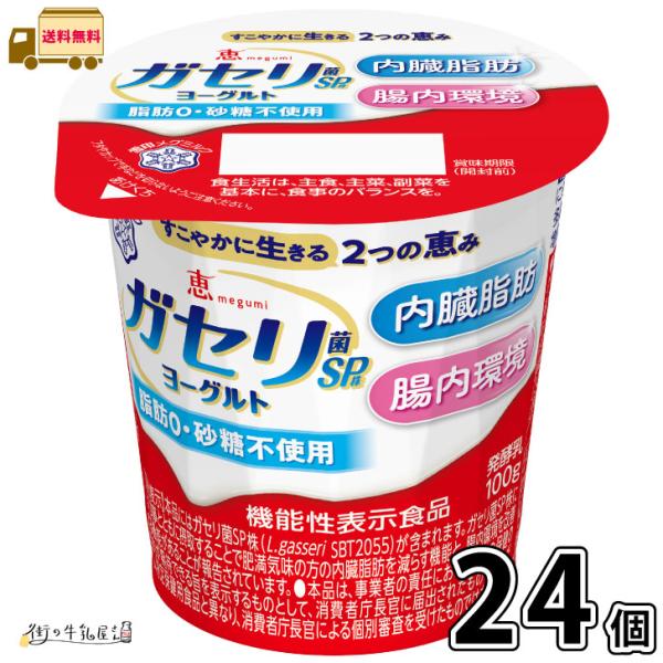 恵 megumi ガセリ菌SP株ヨーグルト 24個 【送料無料】 100g 合計2ケース 機能性表示...